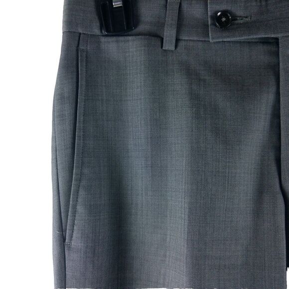 Ted Baker Italian Fashion 29R Men's 100% Wool Gray Dress Pants 31x32 Flat Front - Picture 3 of 10